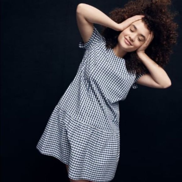 Universal Standard J. Crew Gingham Poplin Dress - Picture 2 of 6